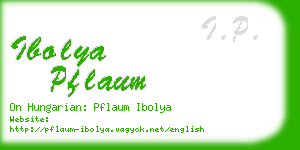 ibolya pflaum business card